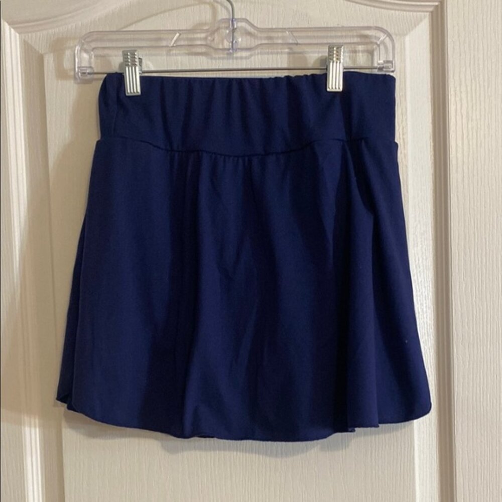 SHEIN Blue Mini Skater Pleated Skorts